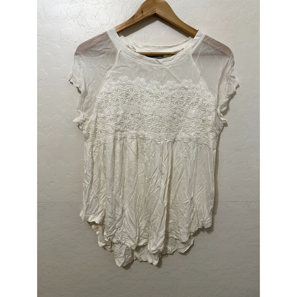 World Market Womans Embroidered‎ Top Size S Hippie Boho Western Old Money Beachy